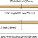 Asidrama 10 Pack 10 Inch(254mm) Champagne Bronze Cabinet Pulls Cabinet Handles Cupboard Handles Kitchen Cabinet Hardware for Cupboard Drawer Pulls