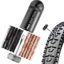PRO Bike Tool Tubeless Bike Tyre Repair Kit  for MTB and Road Bicycle Tyres  Fix a Puncture or Flat, Fast  Tackle Set Includes Storage Canister, Plugger Tool and Plugs