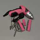 Hi-Spec Small Electric Screwdriver, Mini Drill Set, Rechargeable 3.6V Cordless Screwdriver with 26 Driver Bits, Power Tool for Small Projects & Home Use, Pink