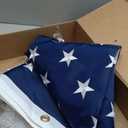 Mindsoft 5 x 9.5 ft Folded Memorial American Flag USA Burial Embroidered Stars Sewn Stripes Memorial Flags for Graves Casket Veteran Military Display Case, 4 Rows of Lock Stitching