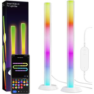 Smart LED Light Bar, TV Backlight Ambient Lighting, Work with Alexa, RGB Light Bar for Room with 16 Million Colors, Music Sync Gaming Lights APP Control, LED Lights for TV, PC, Party