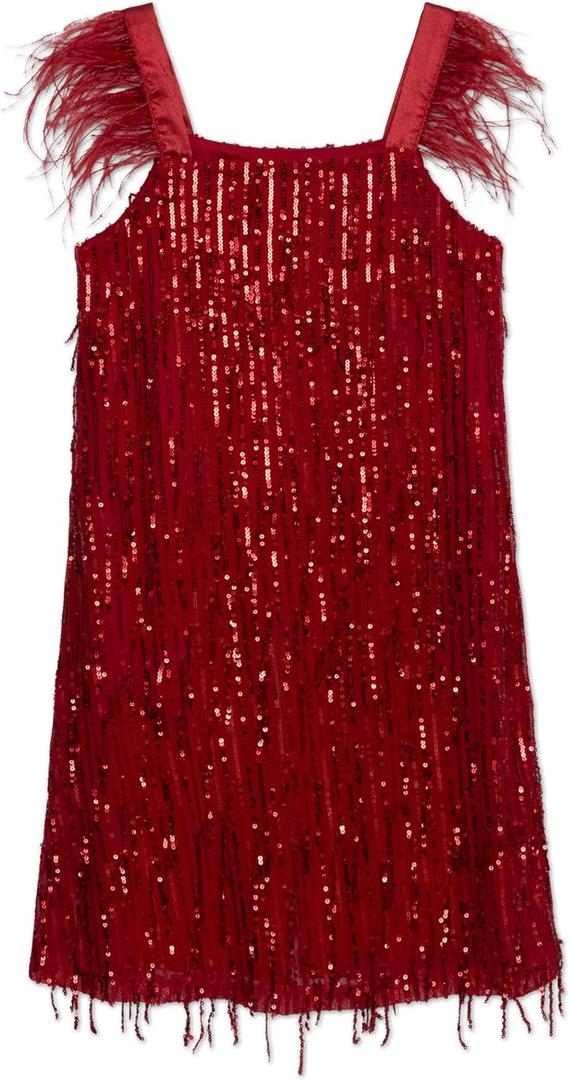 Speechless Girls Sleeveless Sequin Party Dress (10, Burgundy)