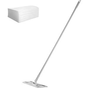 Sweeper 2 in 1 Mops Kit, 1 PC Swift Mop & 20 PCS Refills, Disposable Dry& Wet Mopping Cloth, Multi-Purpose Cleaning Mop with Extra Long Handle, Easy to Install and Toss Away