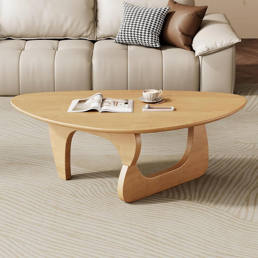 Mid Century Modern Coffee Table - Wooden Coffee Table for Living Room,Center Table Suitable for Bedroom Living Room Reception Office Tables (Wood, Medium 39.5 x 27 x 16in)