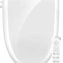 Electric Bidet Toilet Seat with Adjustable Heated Seat and Instant Warm Water, Elongated Bidet Attachment for Toilet with Wireless Remote Air Dryer, Feminine & Front Rear Wash, Self-Clean Nozzle