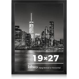 Annecy 19x27 Picture Frame Black（1 Pack）, 19 x 27 Picture Frame for Wall Decoration, Classic Black Minimalist Style Suitable for Decorating Houses, Offices, Hotels