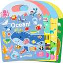 iGetooy 4 Sets Sticker Books for Toddlers 2-4 Years, 122 Pcs Puffy Stickers 3D Stickers Books Travel Toys for Kids, Airplane Travel Essentials for Kids