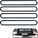 4 Pack Foam Replacement Gaskets compatible with Deluxe Food VS-12 Vacuum Sealer,Replacement Gaskets for Deluxe Food VS-12 Vacuum Sealer (13.5 * 1.76 * 0.36)