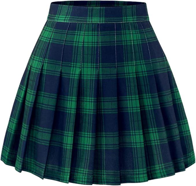 Pleated Skirts for Women High Waist Mini Tennis Skater Skirt Casual Basic Skirts Cheerleader, Size S