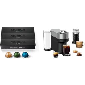 Nespresso Vertuo POP+ Deluxe Coffee and Espresso Machine by Breville with Milk Frother, Titan and Capsules, Medium and Dark Roast Coffee, Variety Pack 11/30/2024
