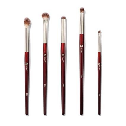 BK BEAUTY  BRUSH SET FOR HOODED OR SMALLER EYES (5PC)  Eyeshadow Brush Set for Blending, Smudging & Defining Eyeshadow and Eyeliner | Premium Eye Makeup Brushes for Precise Application
