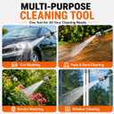 High Pressure Garden Hose Nozzle, Handheld Power Washer Spray Gun with 360 Rotating Nozzle, 3 Spray Modes & Foam Sprayer for Cars, Patios, Driveways and Outdoor Cleaning-Tool-Free Installation(1 Set)