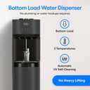 Brio Self Cleaning Bottom Loading Water Cooler Water Dispenser Black Stainless Steel - 3 Temperature Settings - Hot, Room & Cold Water