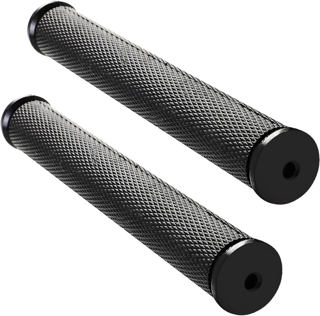 N01RFB 8" Rubber Snowmobile Grips Compatible with 7/8'' Handlebars-Cat Polaris Skidoo Yamaha (BLACK)