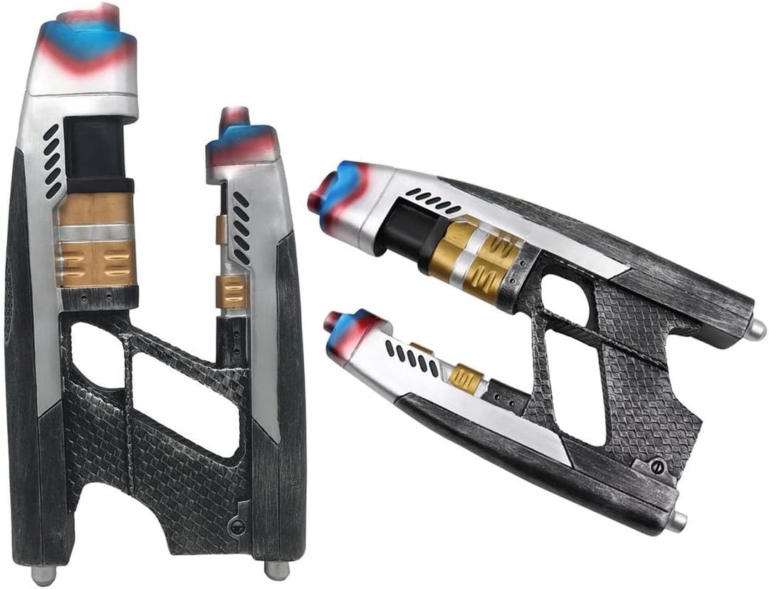 2PCS Resin 1:1 Replica Blaster Toys for Adults Superhero Black Star Cosplay Props Halloween Costume Accessories