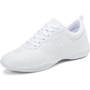 FOFOWHAT Girls White Cheer Shoes Youth Cheerleading Dance Sneaker Training Competition for Women Girls' Cheerleading Shoes (11 Little Kid)