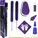 Flute Cleaning Care Cleaning Kit: Key Oil + Cork Grease + Swab + Cleaning Cloth + Cleaning Brush + Cleaning Rod - Maintenance Kit
