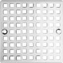 4" Shower Drain Cover - Square Floor Drain Cover Replacement - Hair Catcher/Drain Strainer for Bathrooms, Showers, and Sinks - SUS304 Stainless Steel & Chrome Plating