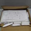 Dual-Monitor-Stand-Riser-For-Desk Adjustable Length 32-40 InchLarge Desktop Computer Monitor Riser For 2 ScreensDesk Shelf Organizer Riser Stand For Computer/Laptop/PC/Printer/TV White