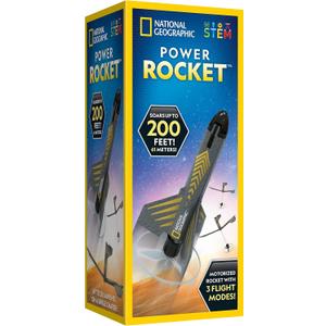 NATIONAL GEOGRAPHIC Rocket Launcher - Motorized Air Rocket Toy, Launch up to 200 ft, Outdoor Toys & Model Rockets, Gifts for Kids Ages 8-12, Space Toys