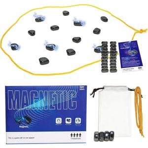Magnetic Chess Game,Magnetic Chess Game with Stones,Magnetic Chess Strategy Game for Kids and Adults,Family Board Games Set, Party Travel Desktop Magnetic Strategy Game