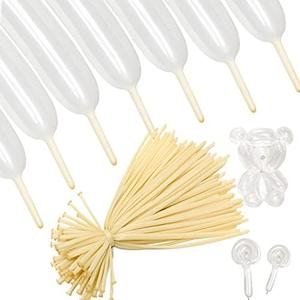 260 Balloons Clear Long Balloons 100 Pack Twisting Animal Balloon Thickening Latex Transparent Modeling Long Magic Balloons for Animal Model Weddings Birthdays Festival Party Decorations