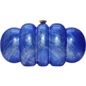 Cloud Acrylic Clutch Purse Marble Acrylic Bag Women Unique Evening Bag Pearl Chain Crossbody Handbag (Blue)