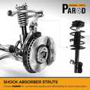 PAROD Shock Absorber Strut Fit for 2007-2012 Nissan Sentra Base, S, SL, SR Front w/Coil Spring Assembly # 172379 172378 Passenger & Drive Side
