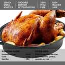 Granite Roaster Pan, 19 Enameled Roasting Pan with Domed Lid. Oval Turkey Roaster Pot, Broiler Pan Great for Turkey, Chicken, Lamb, Vegetable. Dishwasher Safe Cookware Fit for 20Lb Turkey by Kendane
