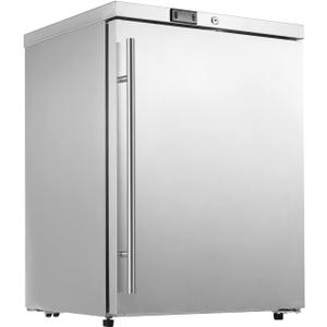 HCK Under Counter Refrigerator, Outdoor Fridge 24 Inch with Stainless Steel Door, Commercial Kitchen Food Refrigerator 5.4 Cu.Ft Capacity for Home Kitchen, Patio, Outdoor, and Food Service Use