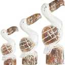 Deco 79 Wood Pelican Handmade Decorative Sculpture Distressed Home Decor Statues with Brown Accents, Set of 3 Accent Figurines 20", 16", 12"H, White