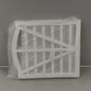 Wooden Dog Gate Freestanding Pet Gate Foldable Pet Gate for Dogs,Indoor Dog Fences with 3Foot Supportershite,3Pane 23.6" Height-White.