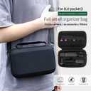 Waterproof Hard Case for DJI Osmo Pocket 3, Protective Storage Bag with Custom Compartments for Combo Accessories, Portable Travel Carrying Case (Black), 23.5 x 15.5 x 6.5 cm