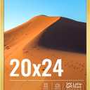 LaVie Home 20x24 Picture Frame for Wall Display, 20x24 Gold Picture Frame with HD Plexiglas, 20 x 24 Poster Frame 1 Pack, Display Frame for Vertical or Horizontal, Classic Collection