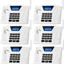 Intercoms Wireless for Home Hands Free, 2024 Upgraded Intercom 5300ft with Automatic Answer, 9 Channel Full Duplex Home Intercom System Fit for Hospital Business House(6 Packs White)