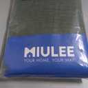MIULEE Olive Green Linen Curtains 84 Inches Long 2 Panels for Bedroom Living Room, Back Tab & Pleat Tape with Hooks Soft Thick Linen Textured Window Drapes Semi Sheer Light Filtering Farmhouse Decor (Loden)