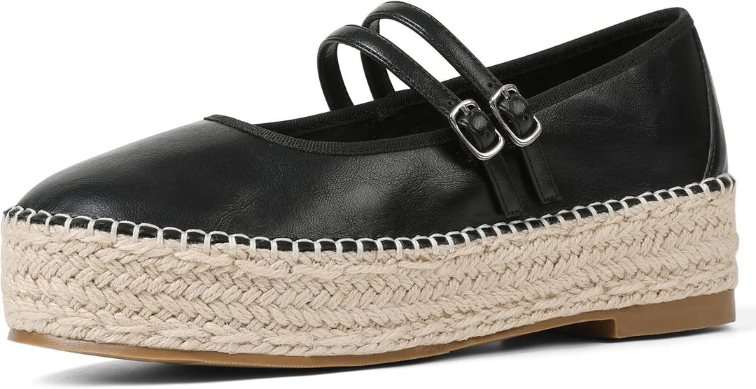 AMINUGAL Mary Jane Flats Women Comfort Round Toe Platform Mary Janes for Women Dressy Woven Platform Espadrilles for Women Casual Cute School Work Mary Jane Shoes (8) AMINUGAL Mary Jane Flats Women Comfort Round Toe Platform Mary Janes for Women Dressy Woven Platform Espadrilles for Women Casual Cute School Work Mary Jane Shoes (8)