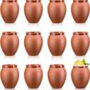 12Pcs 2oz/60ml Cantaritos De Barro Mexicanos,Mini Jarritos De Barro Mexicanos Pottery Cocktail Glasses,Mexican Shot Glasses Taco Tuesday Cups For Celebration,Tequila,Margaritas