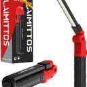 Rechargeable Work Light 2200mAh Magnetic LED Work Light Flashlight Mechanic Light Tool for Men Him, Foldable Lamp with Hook for Car Repair Emergency BBQ Grill