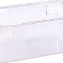 Carlisle Food Service Products Stor plus Food Storage Container with Stackable Design for Catering, Buffets, Restaurants, Polycarbonate (Pc), 3.5 Gallons, Clear