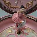 Classical Ballerina Music Box Collectible Mechanical Musical Box with Colorful Lights and Sankyo 18-Note Wind Up Signs of The Girl Heart Gift for Birthday Christmas(Swan Lake)