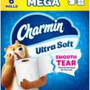 2 x Charmin Ultra Soft Toilet Paper, 6 Mega Rolls = 24 Regular Rolls