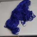 Blue Lace Front Wig Long Body Wavy Wig Synthetic Hair Look Natural Wigs for Women