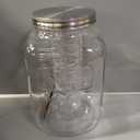 KIKCOIN 2 Gallon Glass Drink Dispensers for Parties with Stand 2 PCS