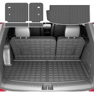 7&8 Seats Cargo Mat Compatible with 2018-2024 Chevy Traverse Cargo Liner Trunk Backrest Liner Trunk Mat Replacement for 2018-2024 Chevy Traverse Accessories