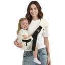 MISSWISDOM Toddler Sling Carrier, Toddler Carrier Sling, Baby Carriers Hip Carriers with Backrest, Lightweight Travel-Friendly Baby Slings Carriers, Beige