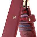 Travelambo RFID Wallet Women Large Size Bifold Multi Card Wallet Case with Zipper Pocke Credit Card Holder for Women