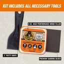 2 x Gorilla All Purpose Wood Filler Wood Repair Kit with Putty Knife and Sanding Block
