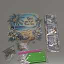 MOGTAA Beach Diamond Art Hanging Pendant Kits, 5D Special Shape Diamond Art Kits for Adults, Crystal Rhinestones Landscape Diamond Painting Gem Art for Home Garden Wall Decor