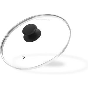 Sunhouse 10 Glass Lid for Pots, Pans, Woks & Skillets - Tempered Glass Replacement Lid with Heat-Resistant Knob - Fit 10 (26cm) Cookware, Dishwasher Safe, Oven Safe